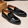 Men‘s Luxury Sequins Tassels Loafers Moccasins Wedding Party Nightclub Fashion Leather Casual Shoes for Men