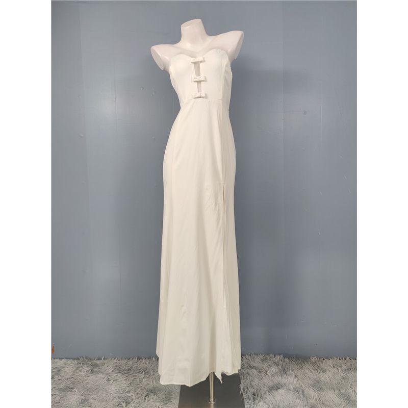 Export Single Lu's Summer New Arrival Bandeau Sexy Elegance Beautiful Bows Elegant Light Wedding Dress License Dress