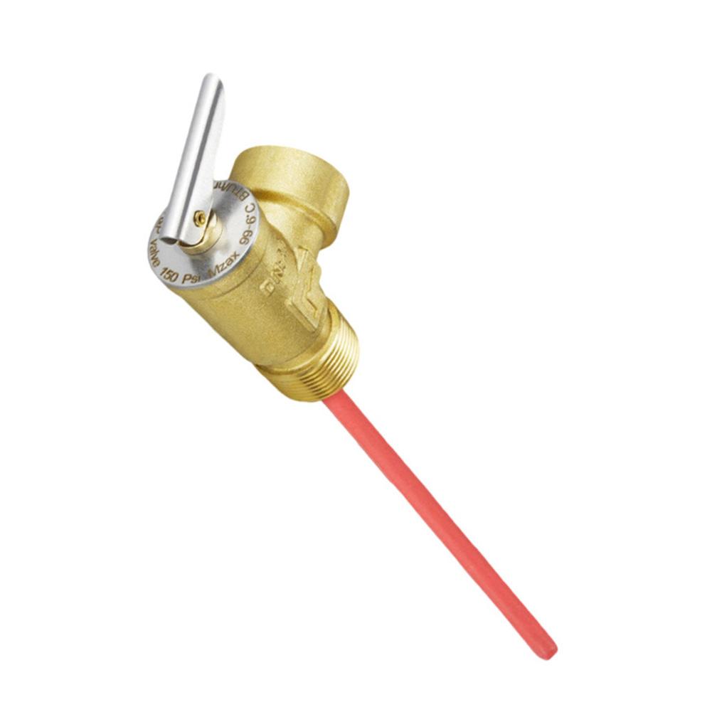 DN15/DN20-150 PSI Brass Temperature Pressure Relief Valve For RV Water Heaters TP Valve Temperature And Pressure Relief Valve