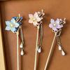 Tricolor Flower Hairpin: High-End Hanfu Headdress & Buyao Ornament