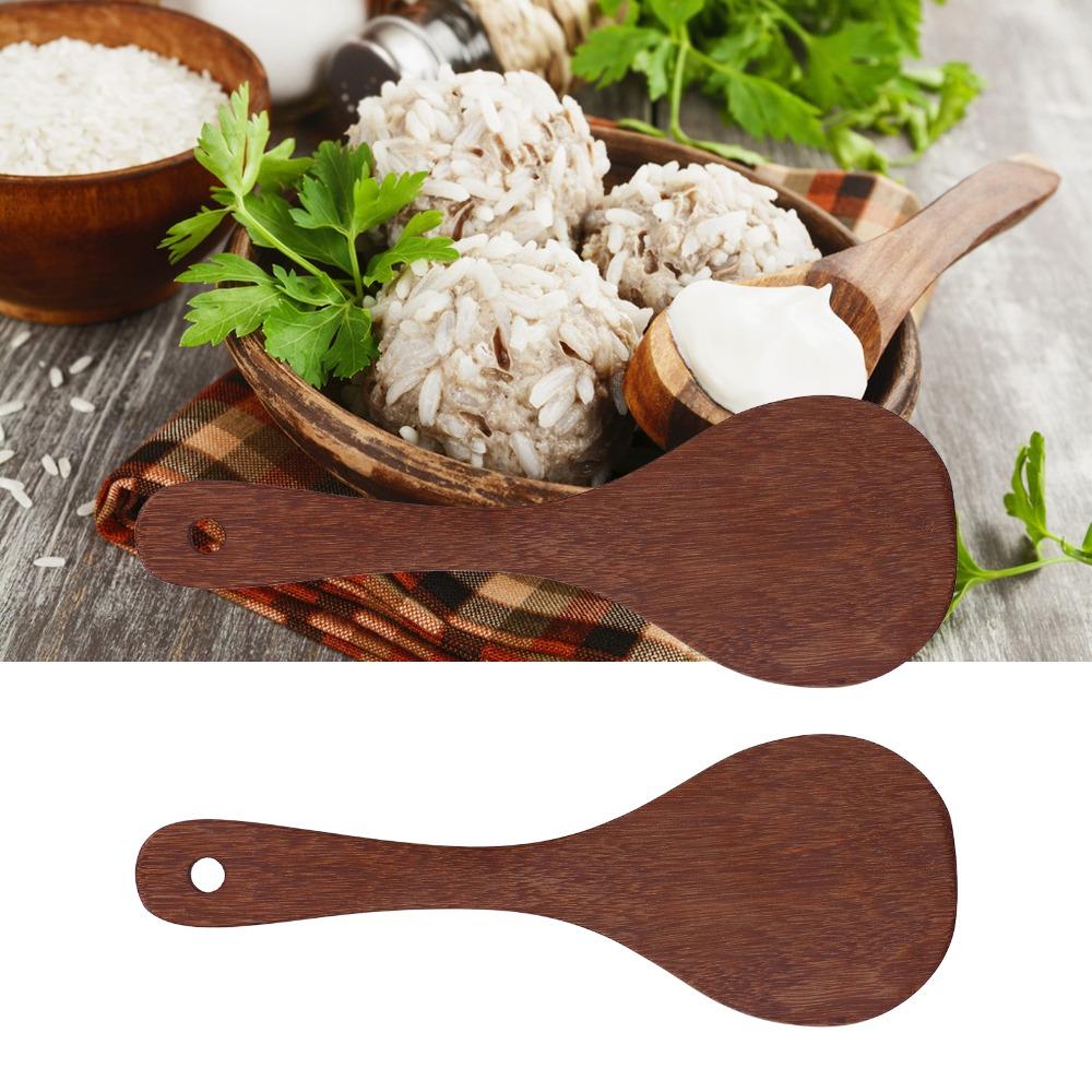 2 Pcs Long Handle Rice Paddle Smooth Burr-free Kitchen Scoop Cooking Spatula  Meal Serving