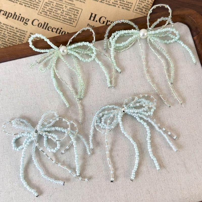 Elegant Beaded Shoe Buckles with Butterfly Bowknot Designs Jewelry Accessory for Parties Supplies and Casual Wear