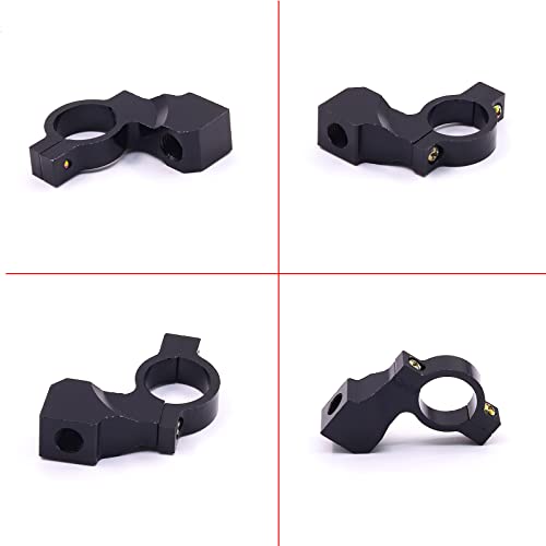 X-STYLE Motorcycle Mirror Bracket 10mm Mirror Holder Extension Bracket Motorcycle Mirror Adapter Mirror Riser Mounting Bracket Black Set of 2