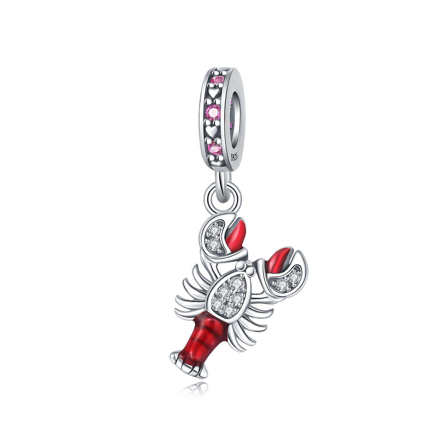 

Bead Components Copper Metal Charm Bead Components Authentic Original Red Crayfish Ocean Pendant Bead Component Bead Components Compatible With