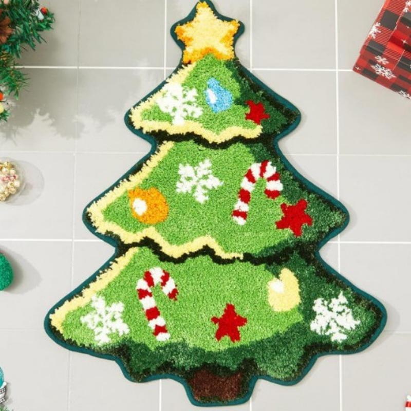 

Рождественский имитация кашемирового ковра, грязный, легко ухаживать, нескользящий коврик для дома, спальни, гостиной, учебы 60 * 90cm