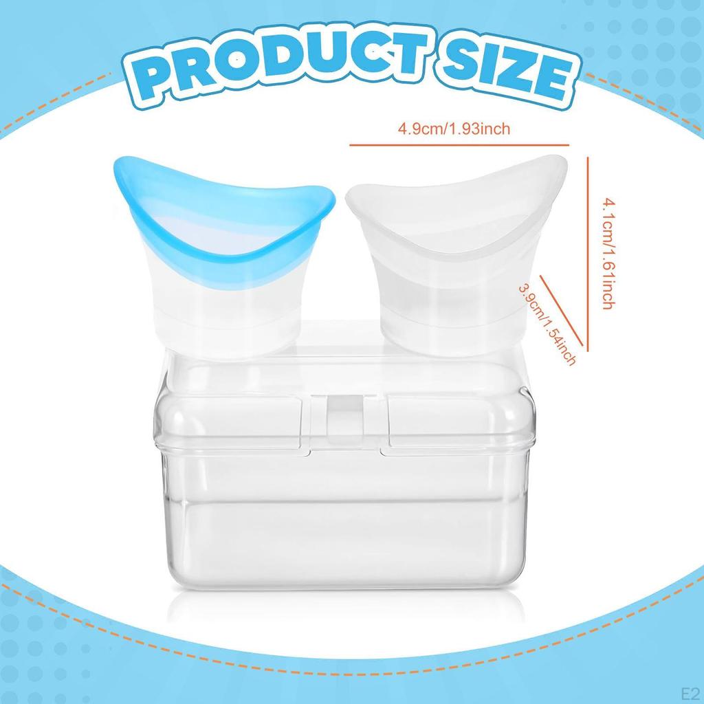 2 kusy kelímků na výplach očí, čisticí oči, tvarovaný okraj, opakovaně použitelná odměrka, výplachová sada pro