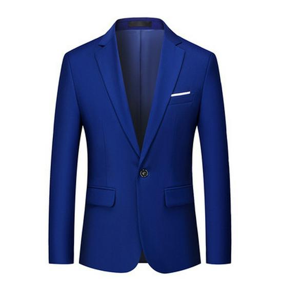 2025 Spring/Autumn Men's Solid Color Single-Button Business Casual Suit Jacket