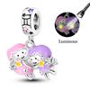 Sales 925 Silver Luminous Twelve Constellations Charms Bead Fit Bracelet DIY Women Birthday Jewelry Gifts