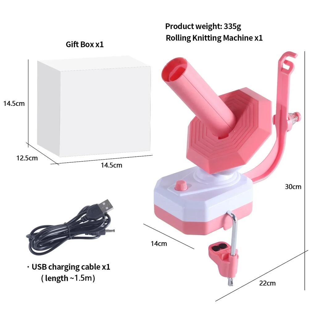 USB Plastic Electric Wool Winder for Crocheting Motor Drive Automatic Yarn Ball Winder for DIY Sewing Making String Ball Tool