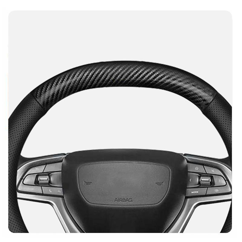Non-Slip Carbon Fiber Leather Car Steering Wheel Cover For Honda Civic Accord Odyssey Fit CR-V HR-V Jazz City Breeze Jade Crider