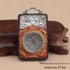 Ebony Tangka Necklace with Ethnic Na Fu Pendant - Buddha Amulet for Men & Women