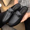 Herren Leder Halbschuhe Designer Klassisch Herrenkleid Baotou Bequeme Schuhe zum Hineinschlüpfen Atmungsaktive Freizeitschuhe Slipper Zapatos