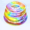 1pcs Thickened PVC Inflatable Colorful Swimming Circle Children Adult Flash Swimming Pool Floating Circle Summer Beach Toys