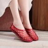 Crystal Mesh Jelly Sandals - Women's Non-slip, Breathable, Slip-on Flats