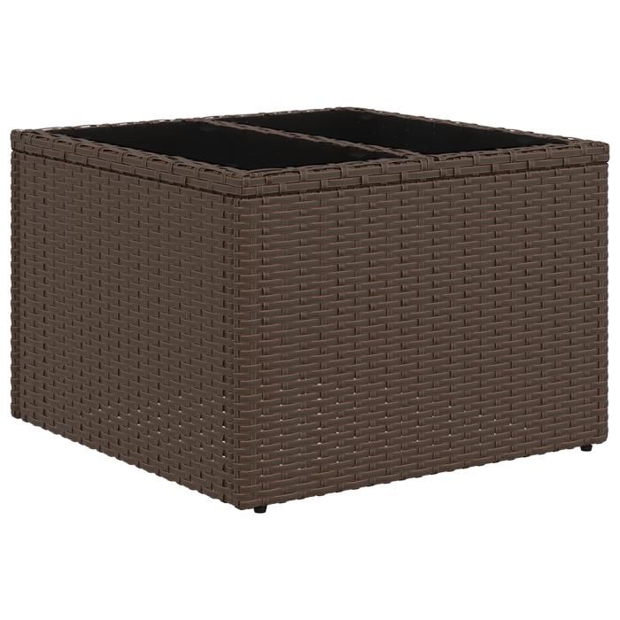 VidaXL 7-piece Garden Sofa Set with Brown Cushions Poly Rattan 3346608