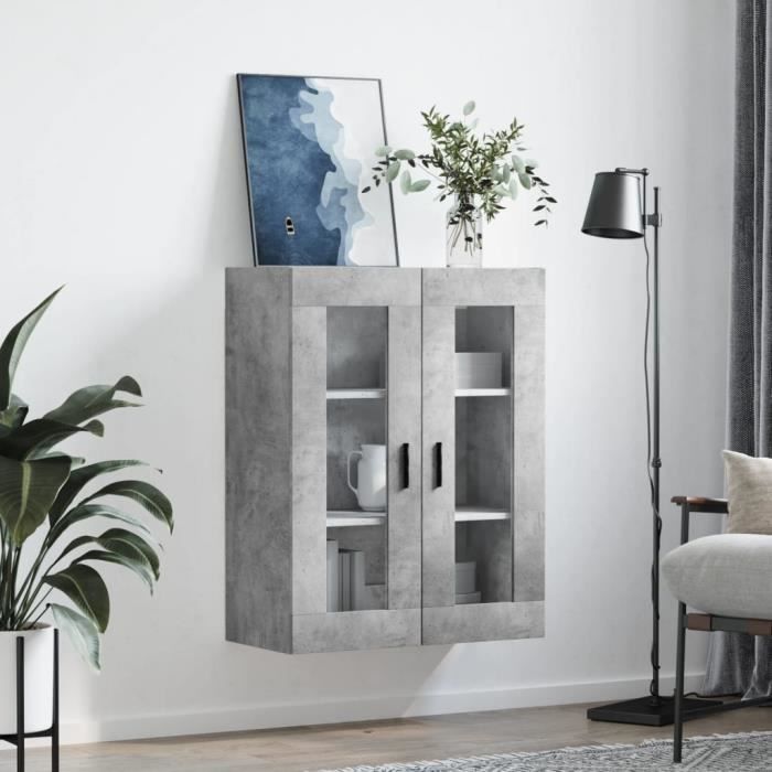 VidaXL Wall Cabinet Concrete Grey 69.5x34x90 Cm 828496