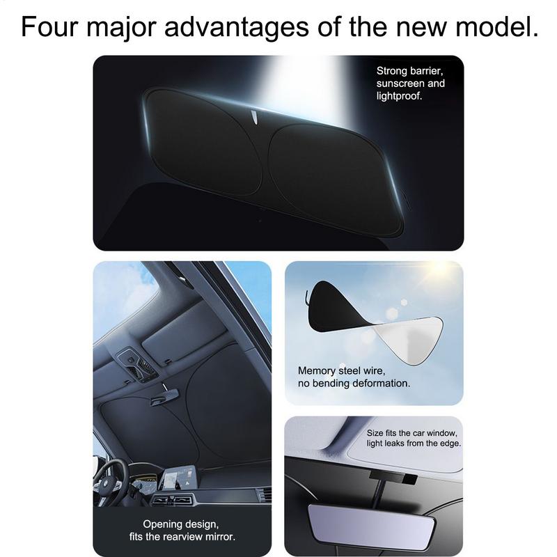 Car Sun Shade Windshield Reflective Foldable Car Shade Uv Protector For Outdoor Travel Parking Hybrid Electric Vehicle Road Trip