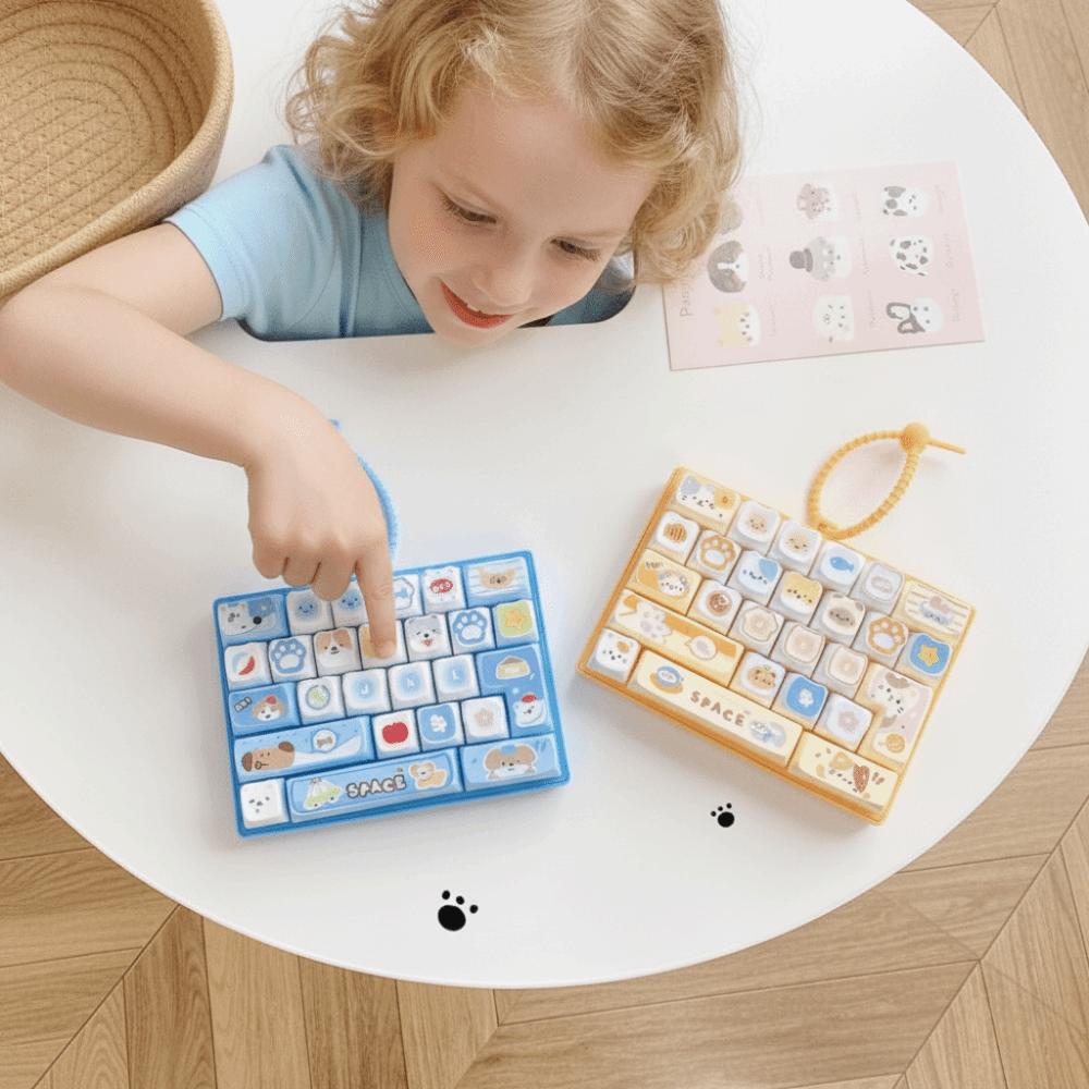 Clear Key Sounds Stress Relief Decompression Toy Pressable Keys Keyboard Toy  Bag Pendant