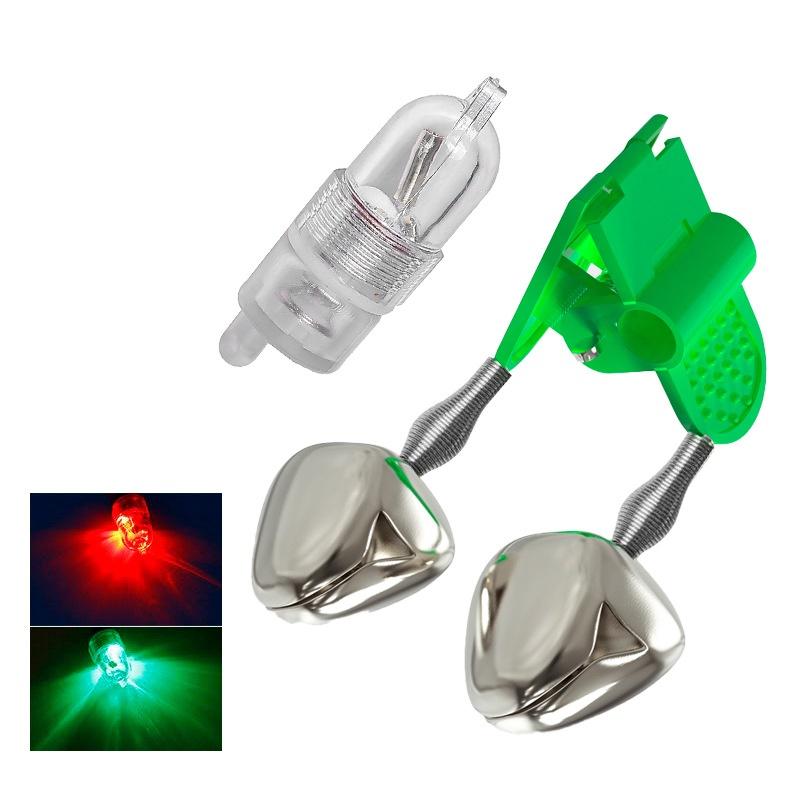 Oem Dn LED Işık Gece Olta Kamışı Yem Göstergesi Uç Işıkları İkiz Halka Zillerli Olta Yemi Alarmı Olta Aksesuarları