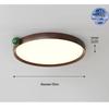 Wabi-Sabi Walnut Ceiling Light: Retro Japanese Style, Eye-Protecting for Bedroom or Children's Room