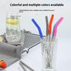 Long Stainless Steel Metal Straws with Silicone Tips Cleaning Brush Set - Reusable Eco-Friendly Drinking Straws with Covers