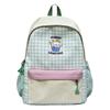 Schoolbag New ins Cartoon Puppy Backpack for Junior High School Students Large Capacity Fashion Versatile Plaid Lightweight Campus Backpack
