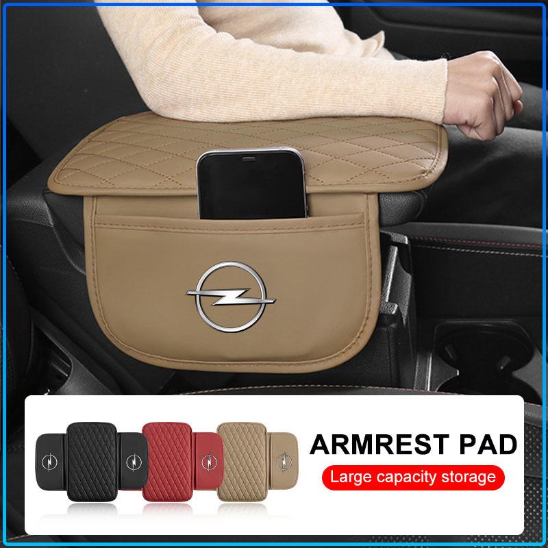 For Opel Astra H G Corsa Insignia Astra Antara Meriva Zafira Interior 1Pc Leather Auto Consoles Car Armrest Cushion with Storage Car Styling