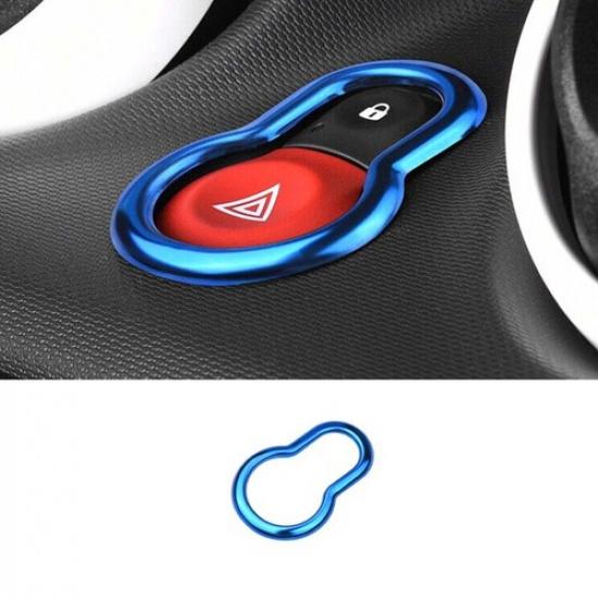 Panel Trim Emergency Light Switch Blue Steel 2015- Fit For Benz Smart Fortwo