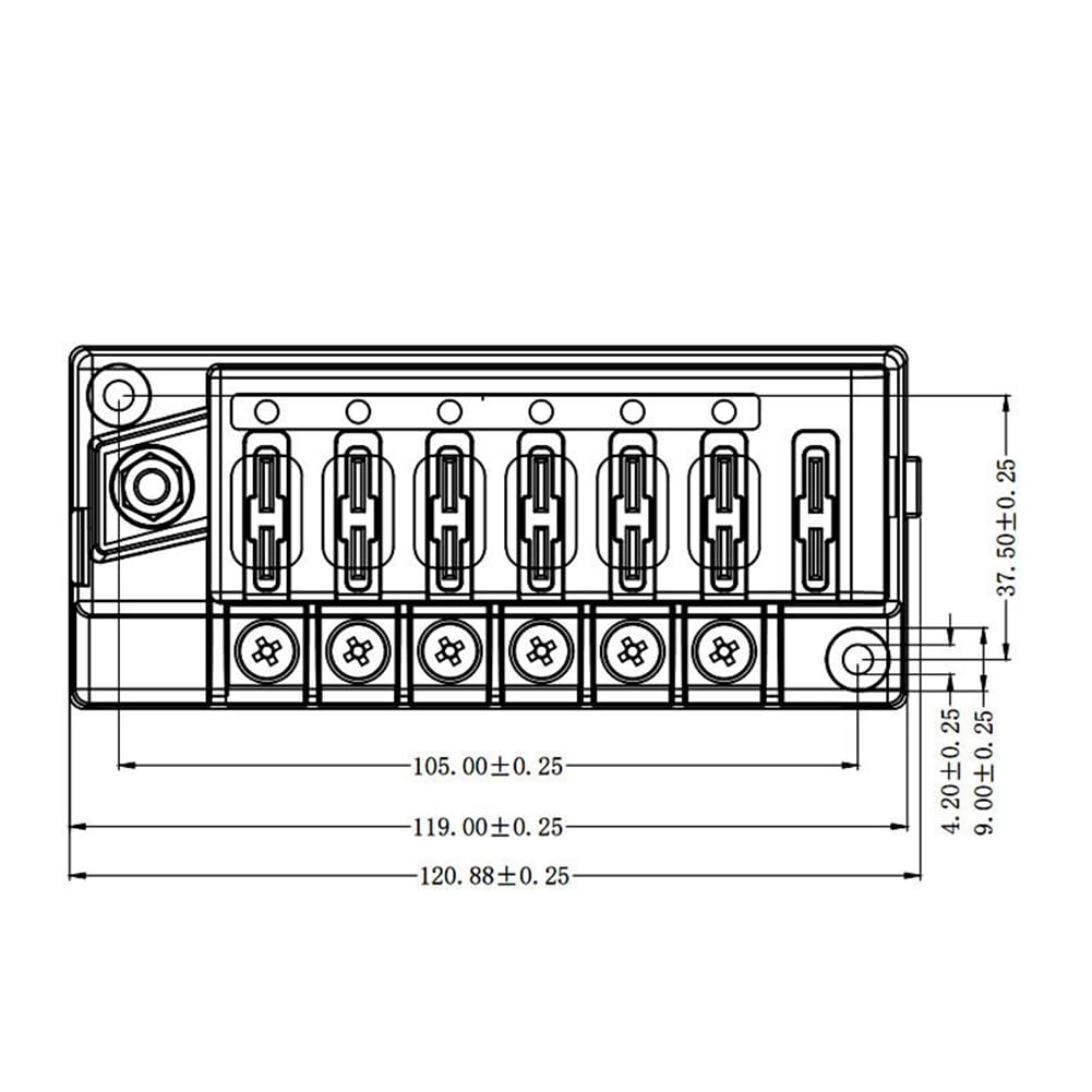 LyxosVee Fuse Block 6 Circuit Fuse Box Kit with LED Indicator Car Fuse Box