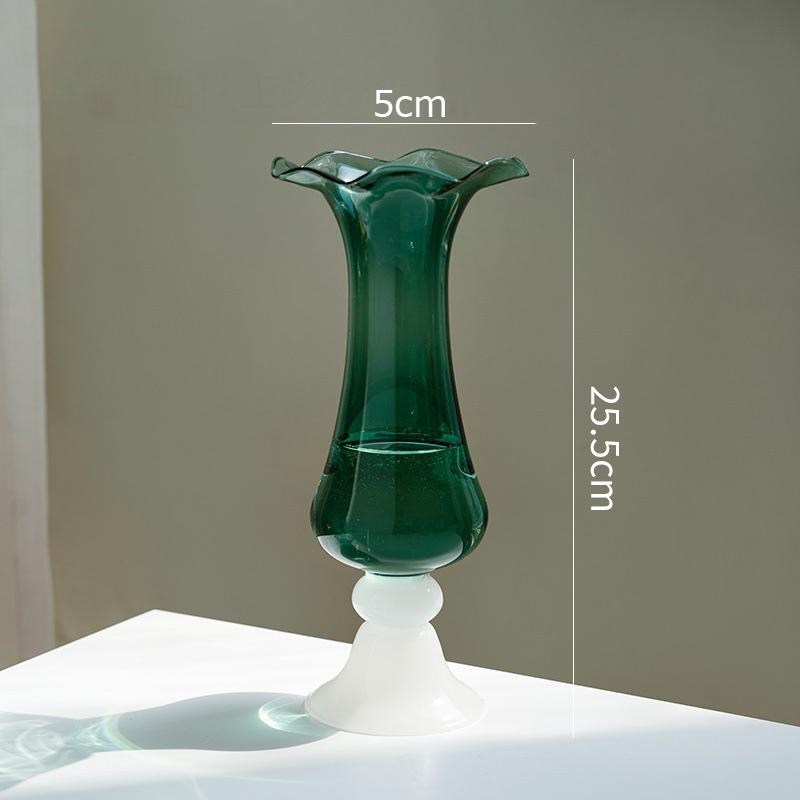 Blumenrand Glasvase Grüne Pflanzentöpfe Tischdekoration Blumenarrangement Hydroponik Blumenvase Raum Ästhetische Dekoration