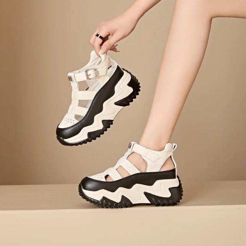 Inner Height Increase Small Breathable Dad Shoes Women's 2025 Summer New Thick-soled Versatile Casual Mesh Sports Women's Shoes