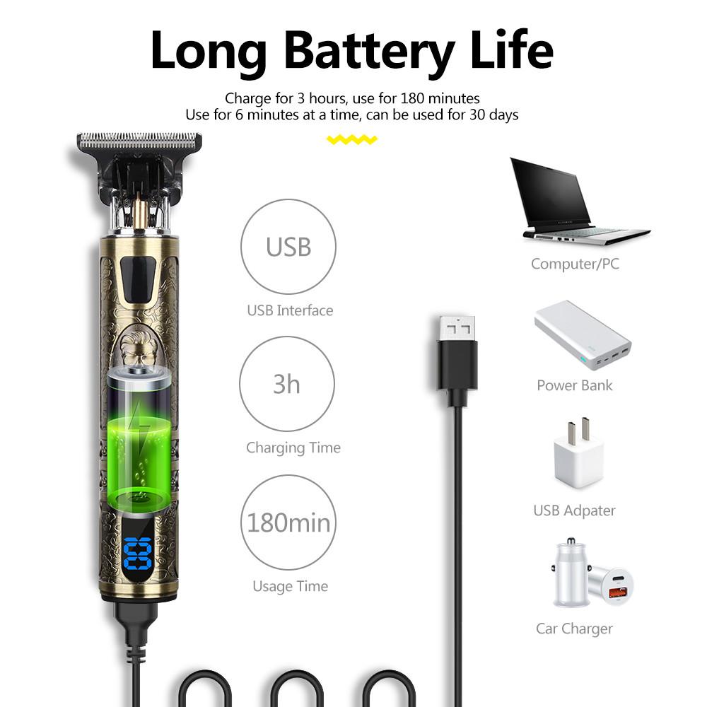 2023 Electric Hair Clipper Hair Trimmer For Men Rechargeable Electric Shaver Barber Hair Cutting Machine For Men Hair Cut