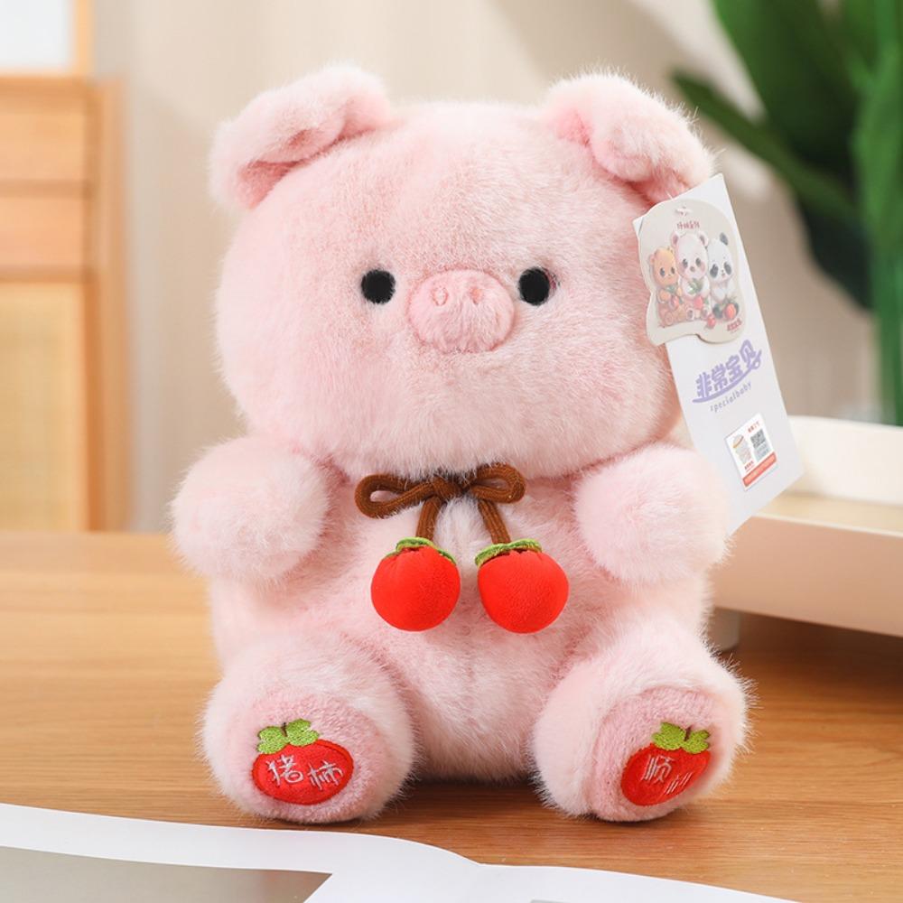 PP Cotton Persimmon Panda Plushies Dolls Soft Zoo Persimmon Stuffed Toy  Decorate Present 25cm-Piggy
