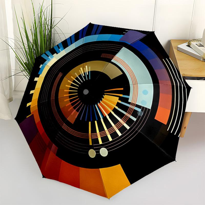 

1pc Circles Automatic Opening/Closing Umbrella with Operation & Windproof Canopy yy260311049