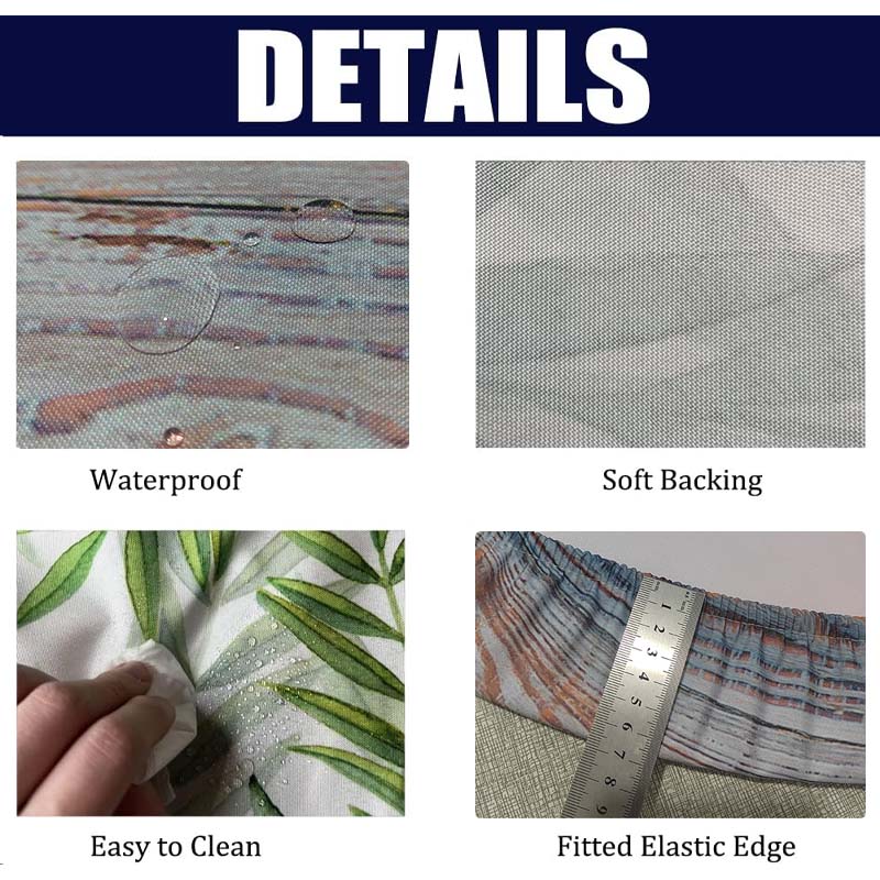 60/90/120Cm Round Table Cover Waterproof Oil-Proof Tablecloth Elastic Fitted Round Table Cover for Kitchen Dining Wedding Party