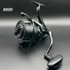 Trwałe kołowrotki dalekiego rzutu serii 8000-14000 6+1 łożysk ekranowanych Wysokie przełożenie Odpowiednie do wędek słodkowodnych i morskich Oburęczne