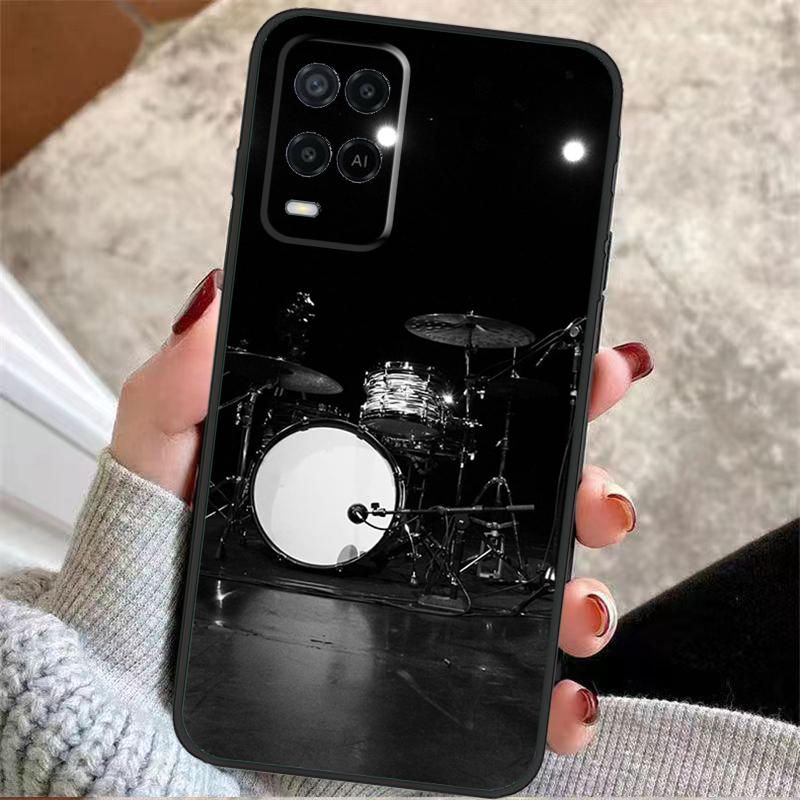 Musical Instrument Drum Case For Oppo A40 A16 A76 A96 A60 A98 A58 A78 A18 A38 A80 A77 A57 A17 A74 A54 A94 A15 A5 Pro