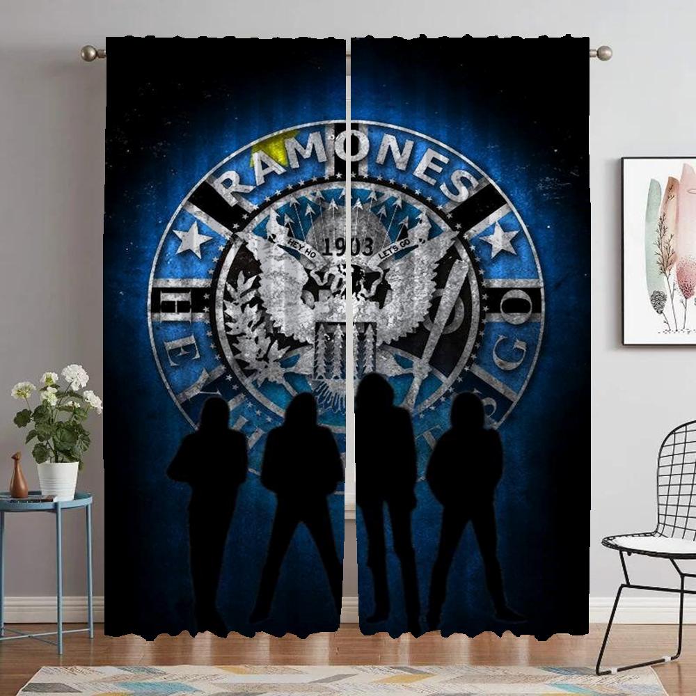 

Ramones Curtains Child Room Curtains for Bedroom Shades Blackout Curtain for Room 2 Panel Halloween Decoration Partition Living W50xH70cmx2pcs-CL
