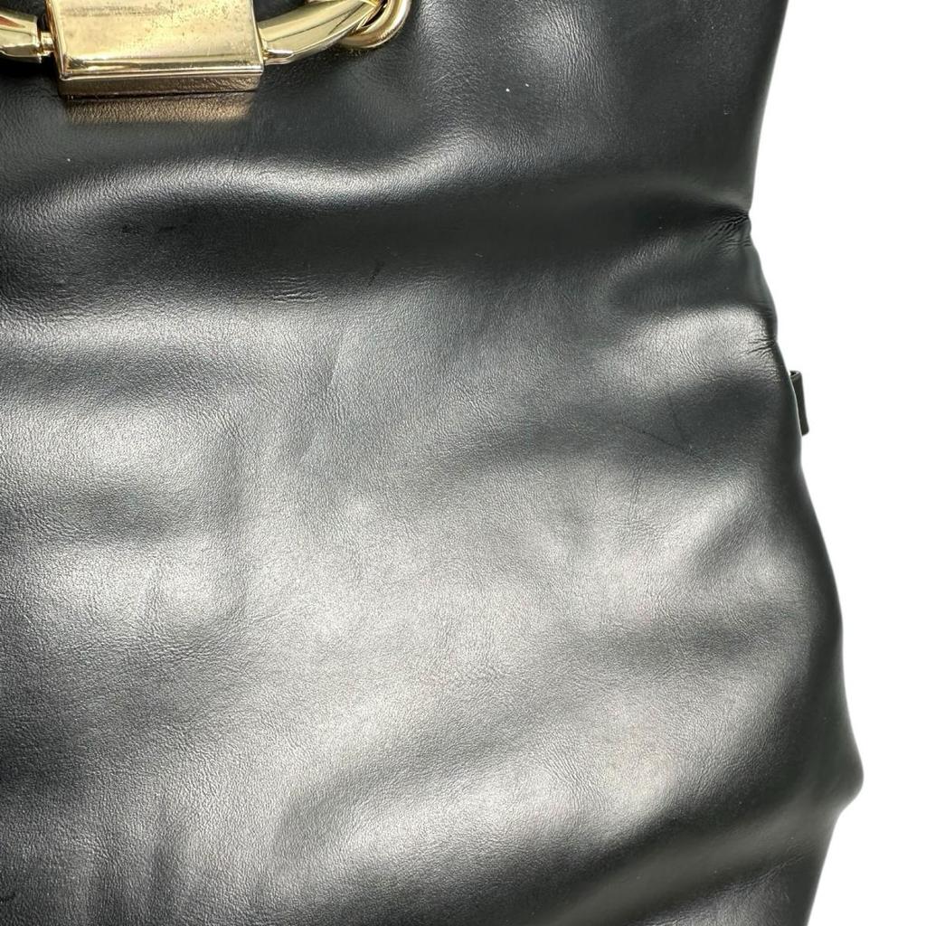 2WAY Shoulder Bag leather black Women Used