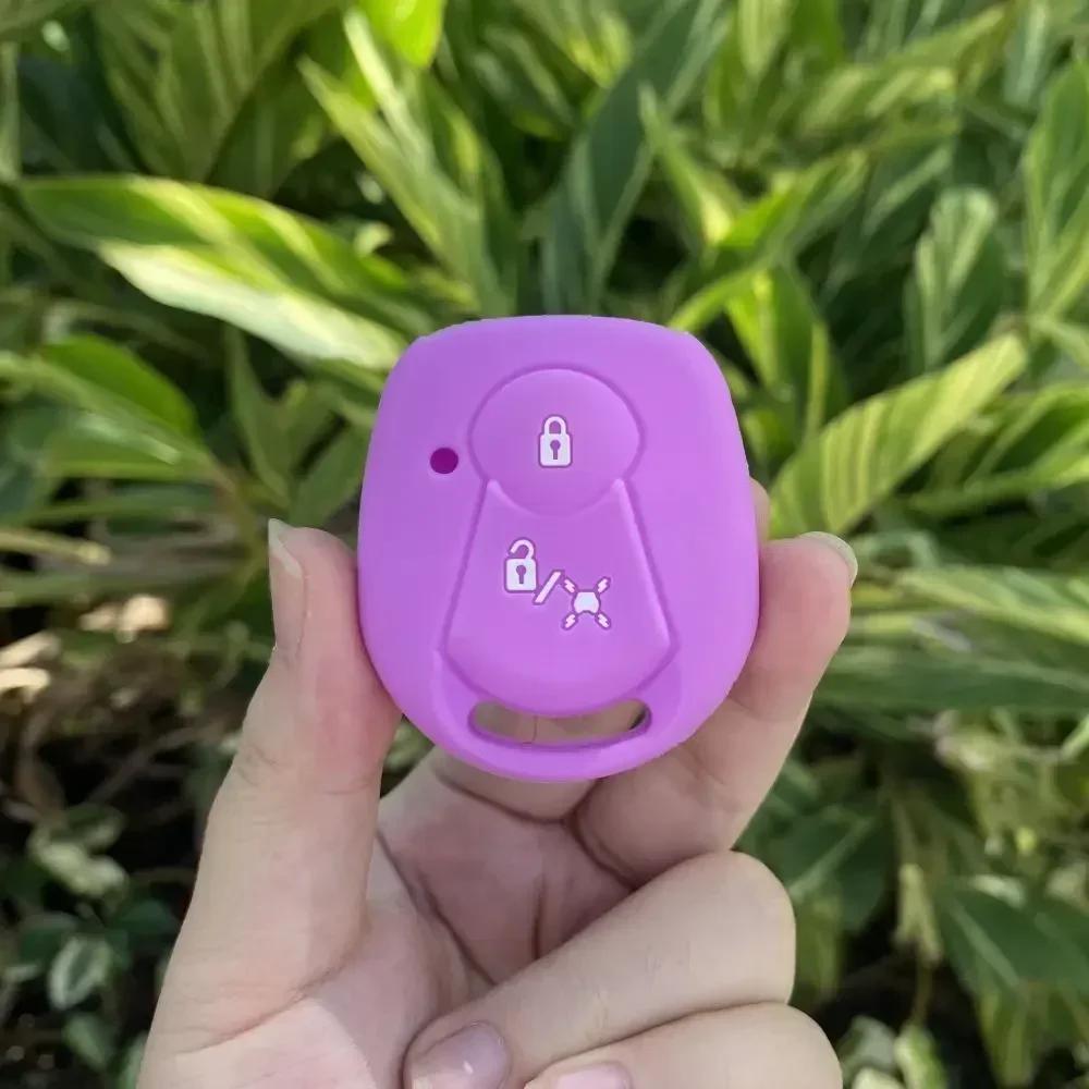 2 Buttons Silicone Car Key Cover Case Protective Skin Shell Rubber Set for Ssangyong Actyon Kyron Rexton Keychain Accessories