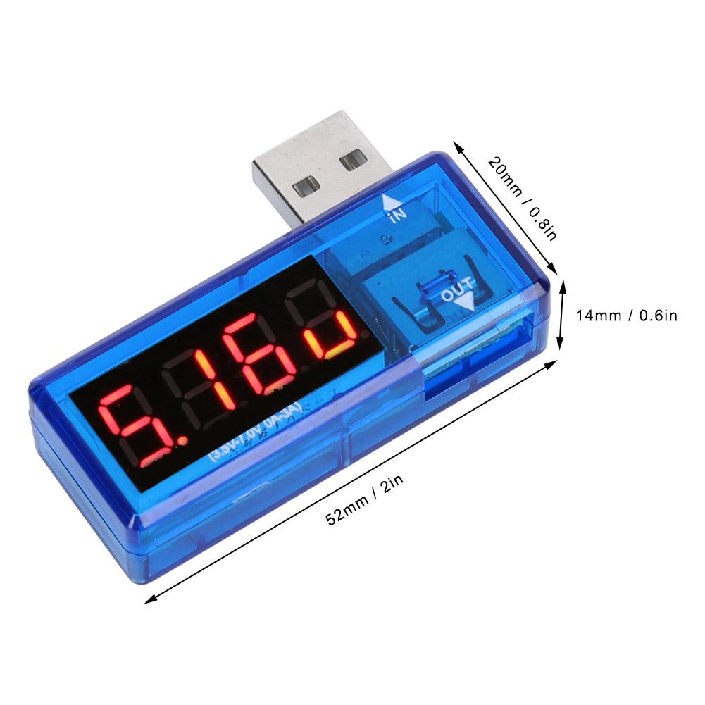 2PCs USB Detector Current Voltage Tester Voltmeter Ammeter Portable for Mobile Phone  
