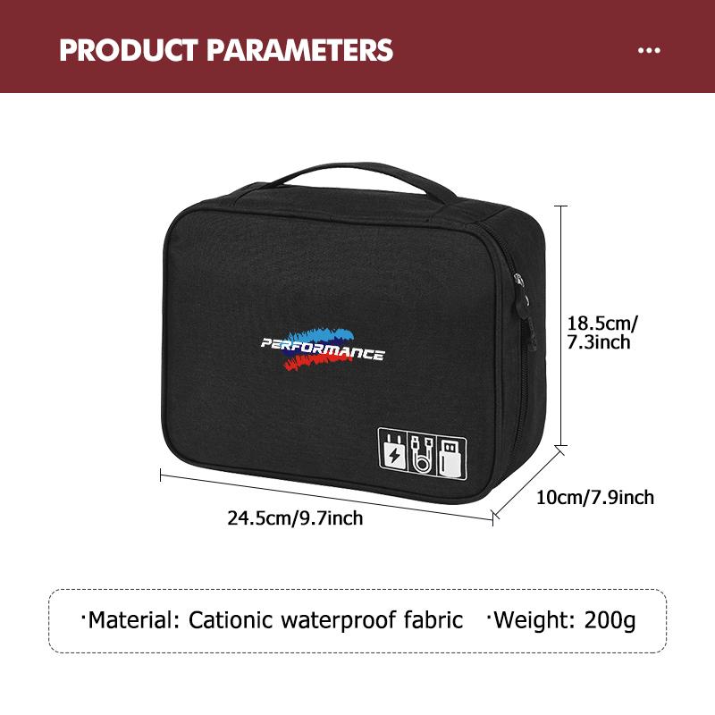 Portable Waterproof Digital Electronic Storage Bag USB Data Storage Accessories For BMW 1 3 5 Series X1 X3 X4 X5 X7 G20 G38 F20