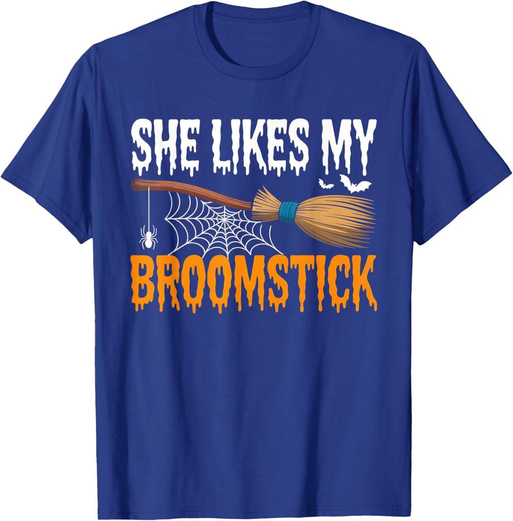 She Likes My Broomstick Funny Halloween Matching Unisex T-Shirt