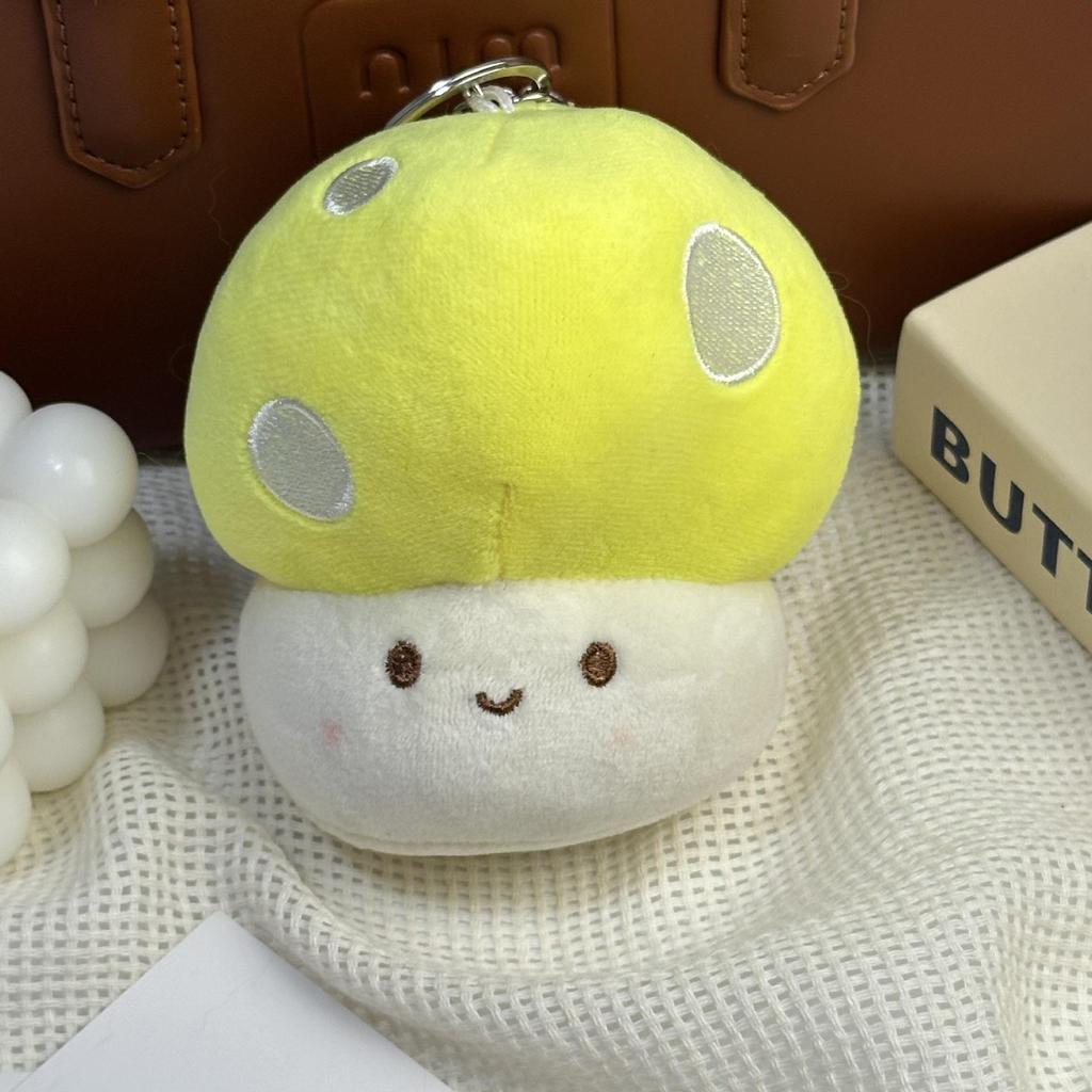 Cute Cartoon Mushroom Plush Keychain Doll