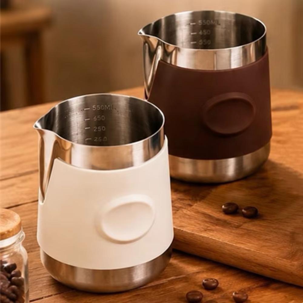 Silicone Sleeve Latte Art Cup Stainless Steel Espresso Milk Jug Durable Milk Frothing Pitcher  Cafe