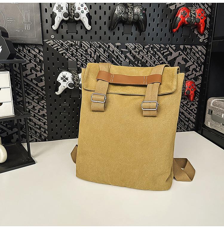 

Школьный рюкзак Mori большой вместимости, ретро рюкзак через плечо, рюкзак для отдыха и путешествий, студенческий универсальный школьный рюкзак, сумка хаки