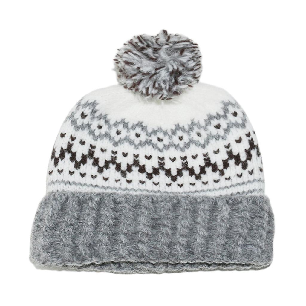 Ladies' Geometric Diamond Knitted Hat, Big Head Circumference Knitted Hat