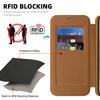 For Samsung Galaxy S25+ Case Compatible with MagSafe RFID Blocking Card Holder Leather Phone Cover