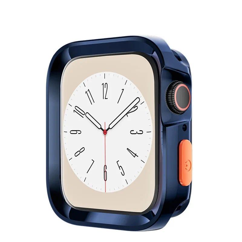 Capa para Caixa de Apple Watch 49mm 44mm 40mm 45mm 41mm Protetor Anti-Queda Capa Macia de TPU Acessórios iWatch Ultra 2 SE 9 8 7 6 5 4