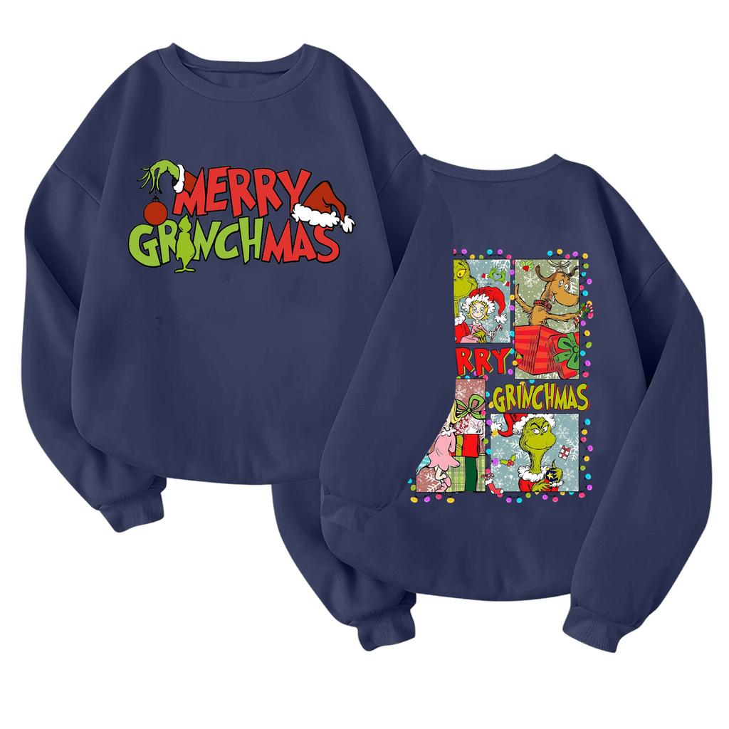 Children's Fashionable Lightweight Long-sleeved Round Neck Pullover With Pockets Printed Pullover